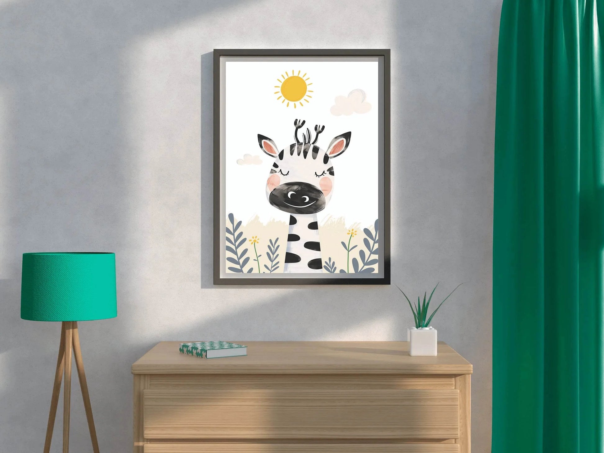 Cute Zebra Nursery Decor Image Kids Wall Art - beink online art store