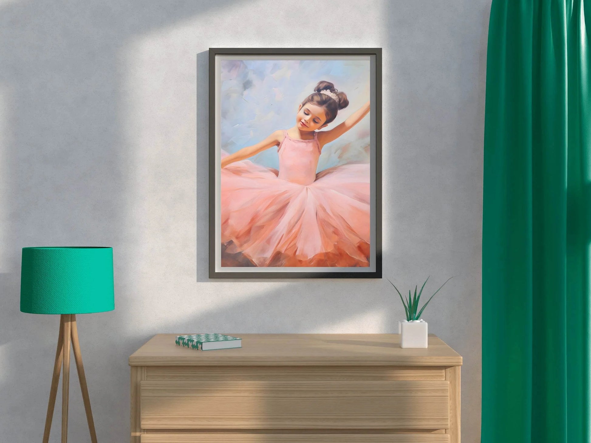 Painting of a Cute Little Ballerina - beink online art store