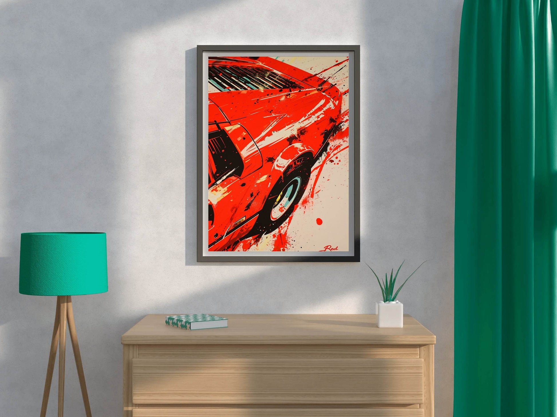 Rear View Ferrari458 Wall Art - beink online art store
