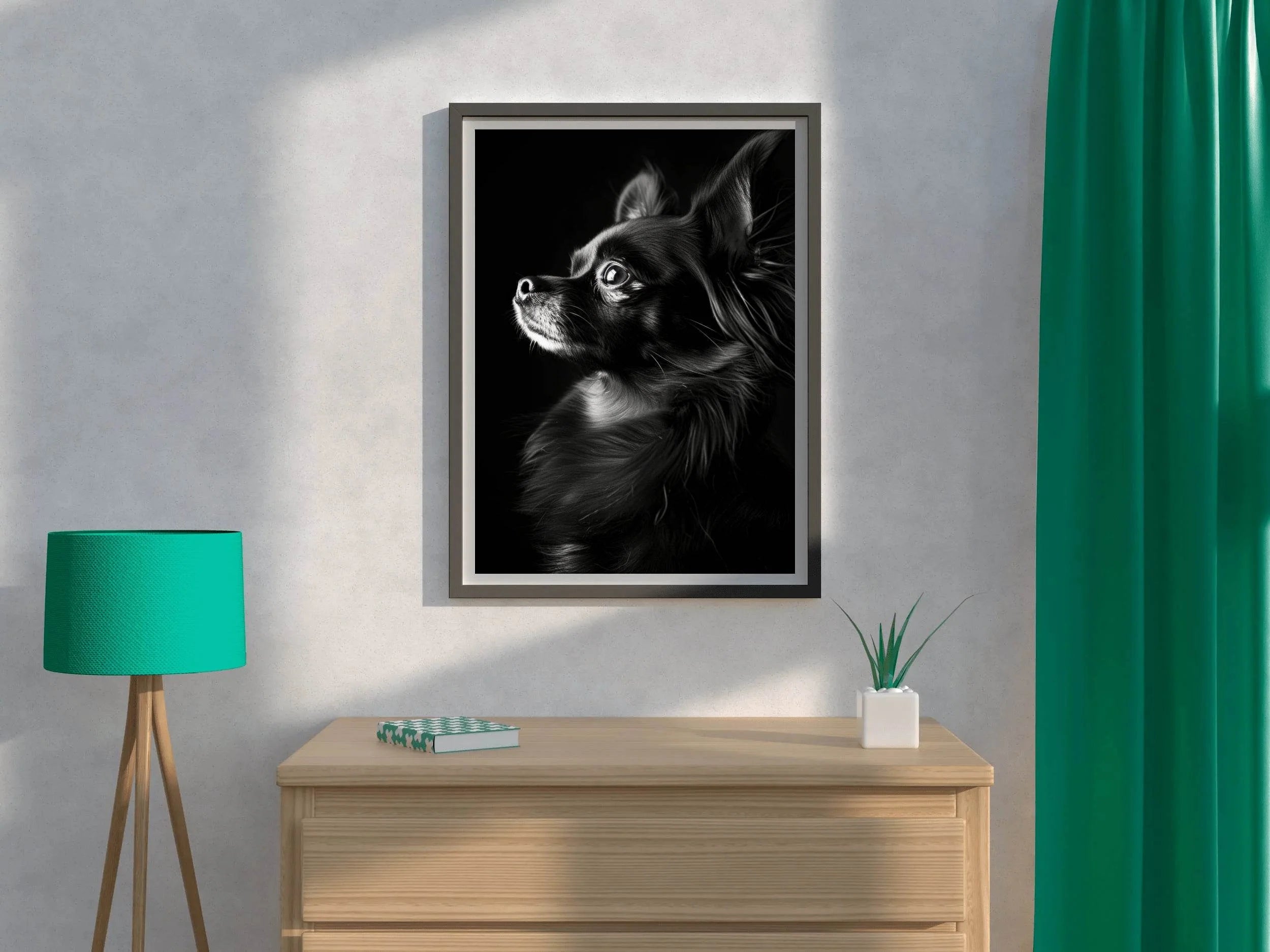 Chihuahua Dog Black & White Wall Art - beink online art store