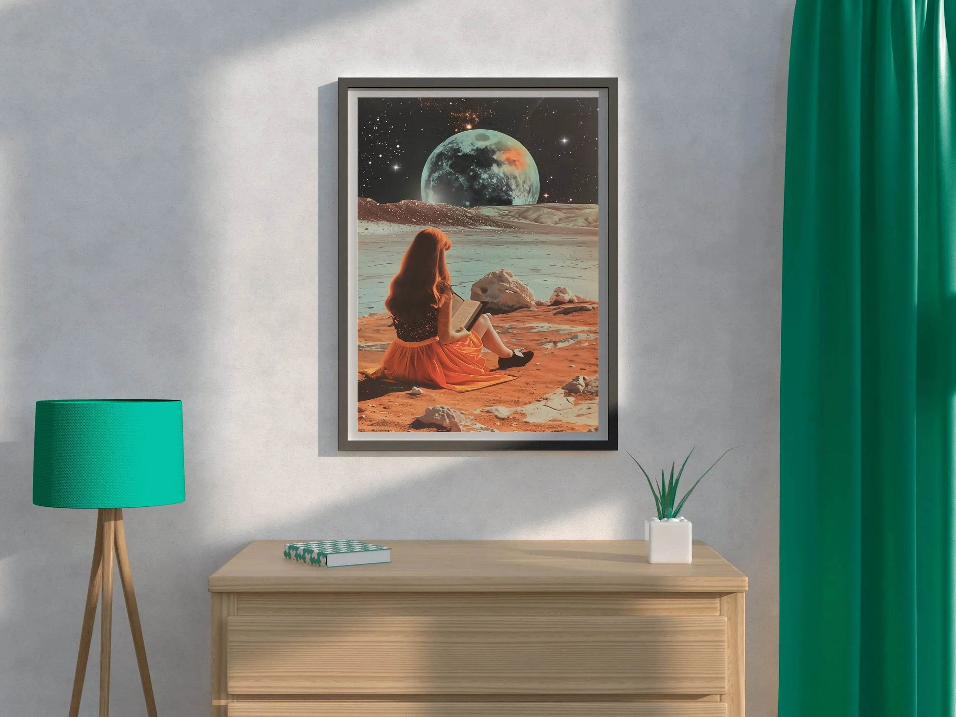 Woman Sitting in Front Of Our Globe Wall Art - beink online art store