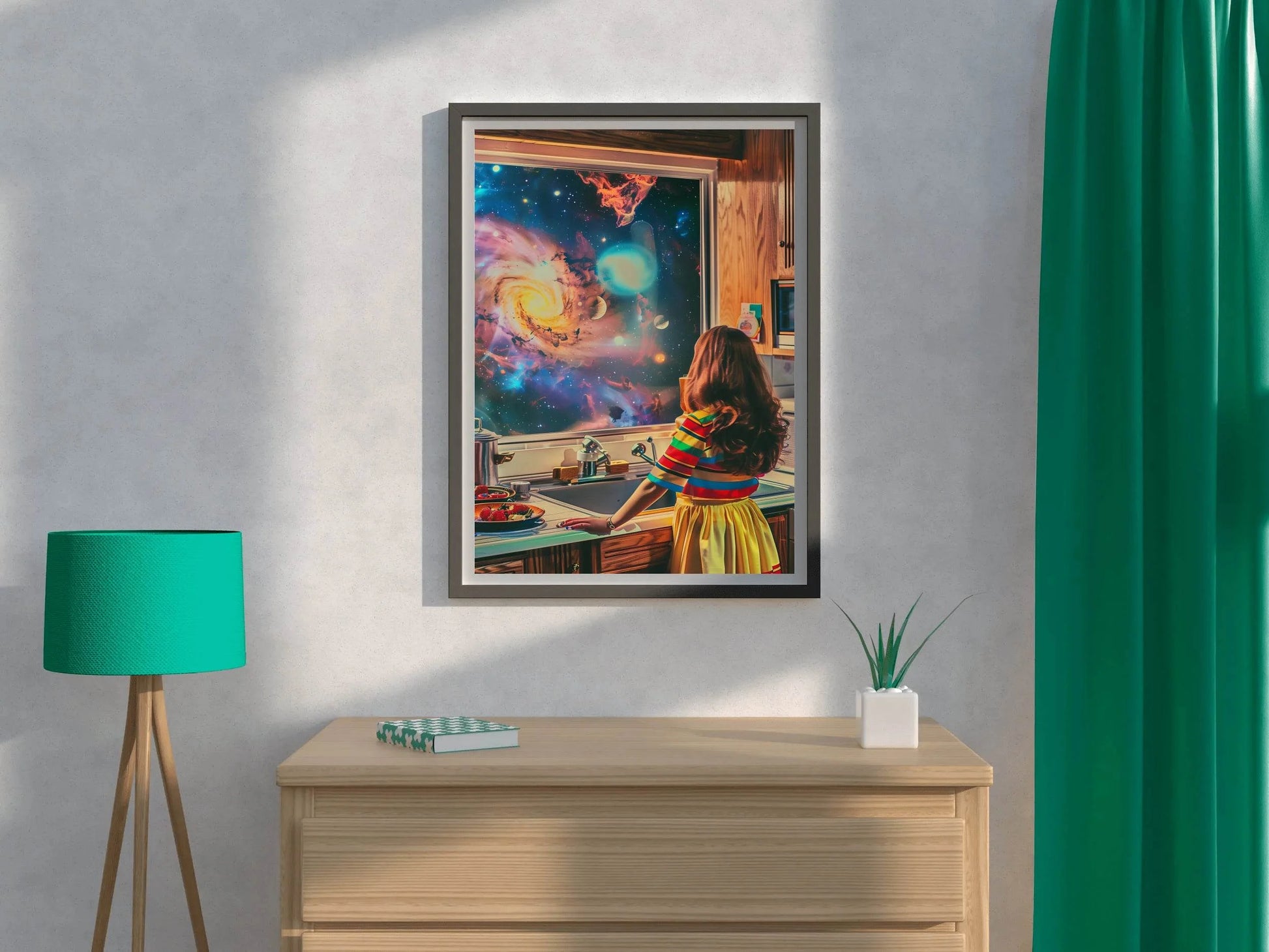 The View of The Galaxy From The Window of The House Wall Art - beink online art store