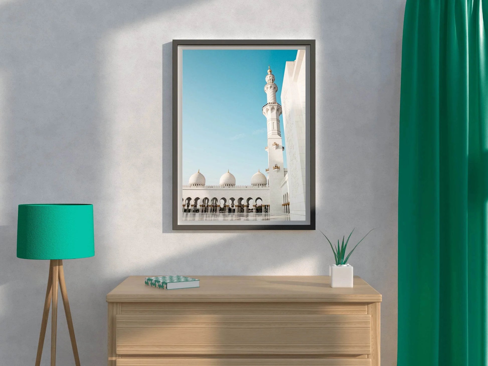 Blissful White Minaret Wall Art - beink online art store