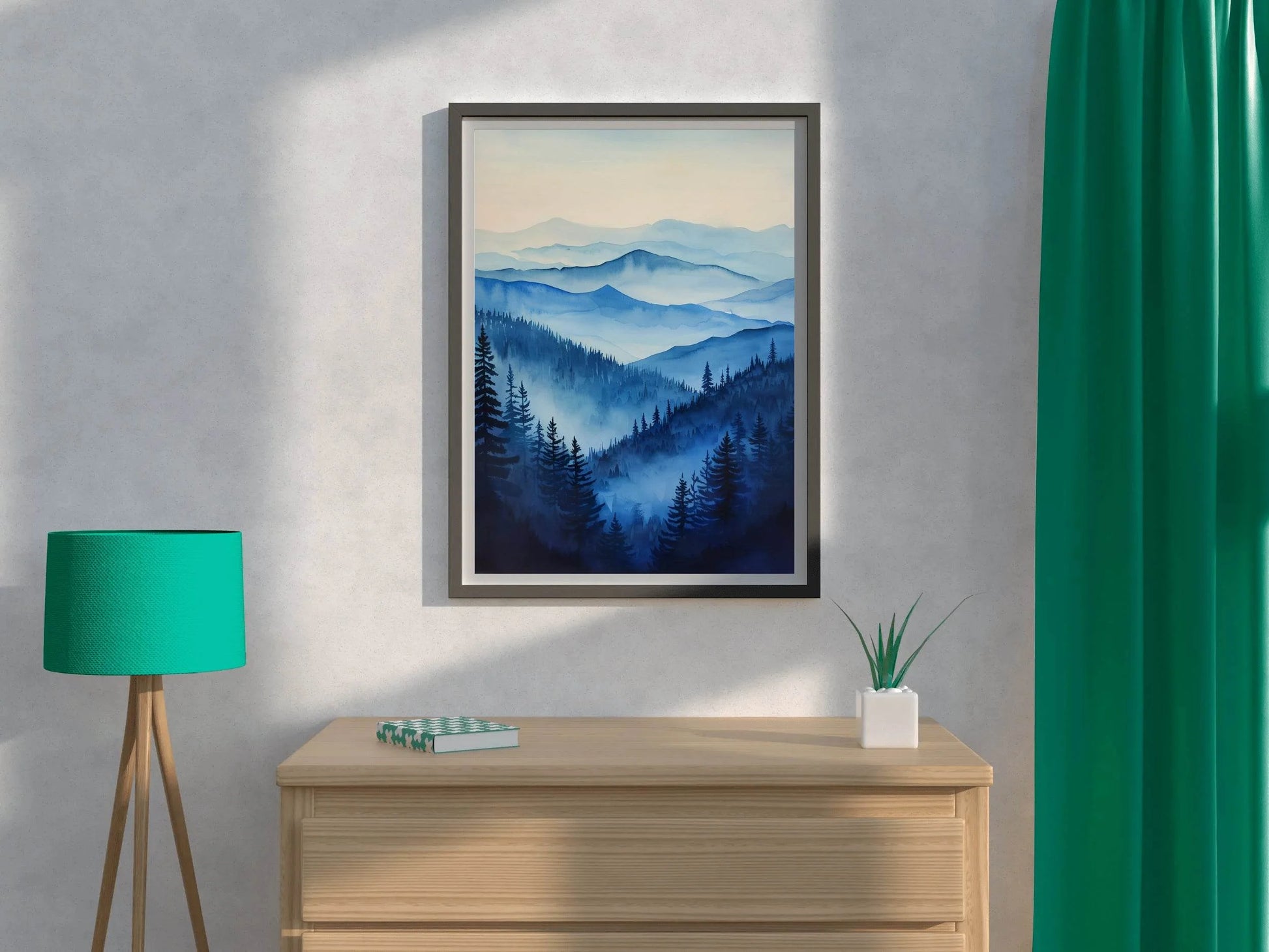 Misty Blue Mountains Wall Art - beink online art store