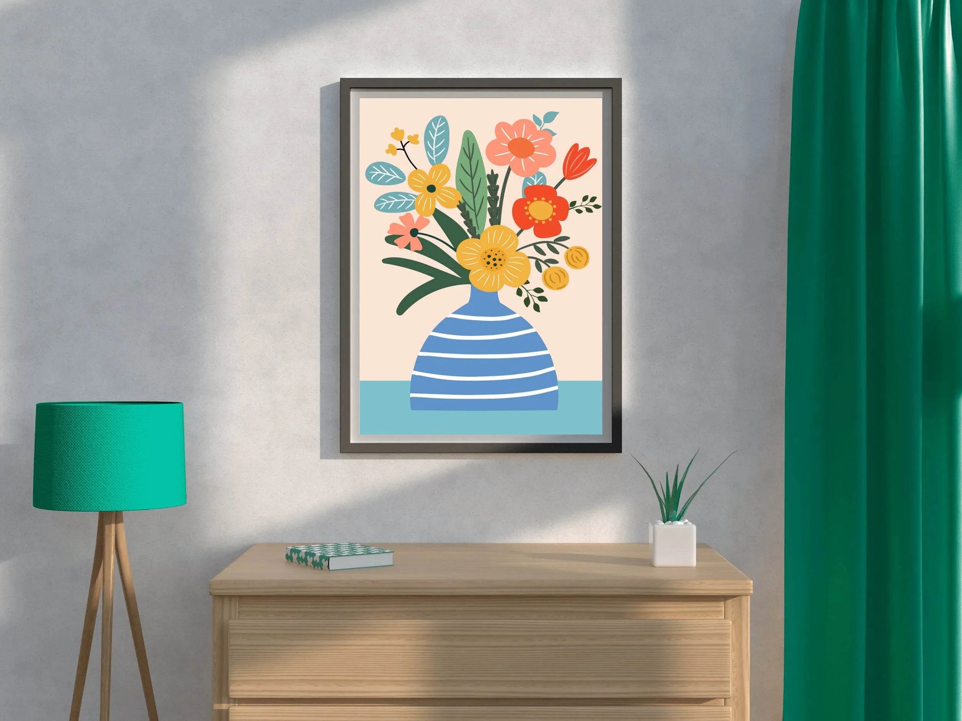 Painting a Vase Full of Flowers - beink online art store