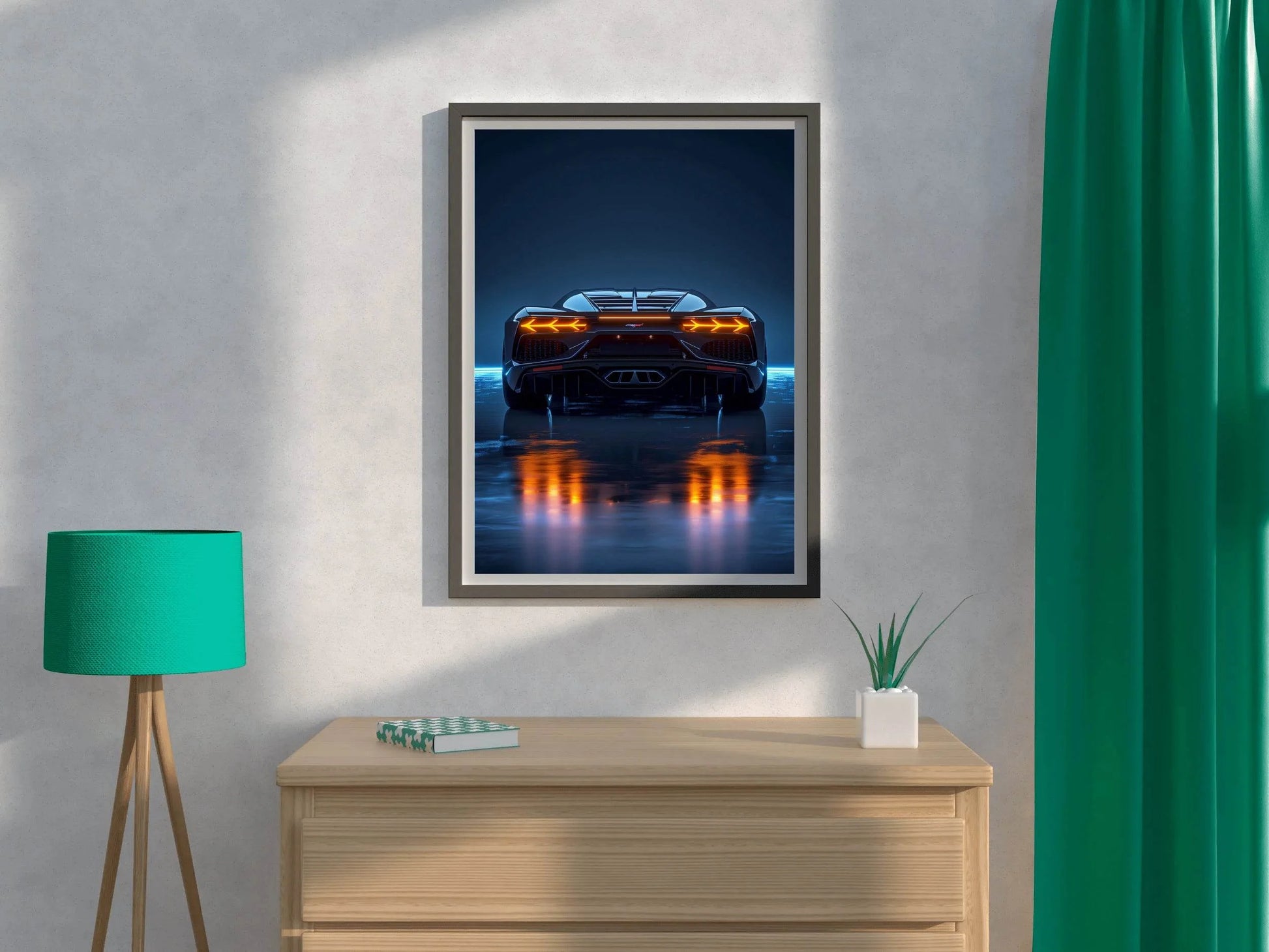 Lamborghini Light Effect Wall Art - beink online art store