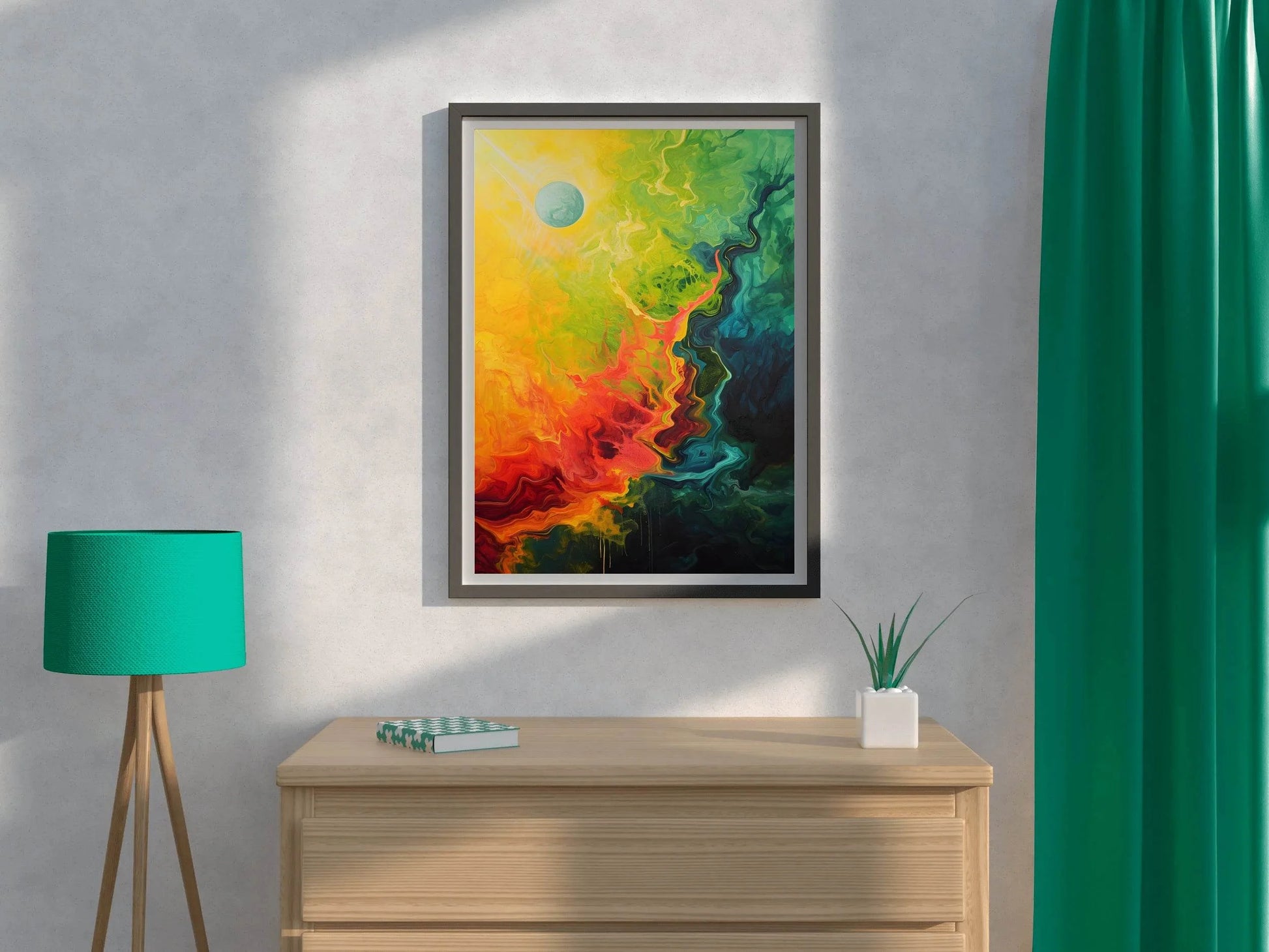 Colorful Abstract Painting Background Multicolor Wall Art - beink online art store