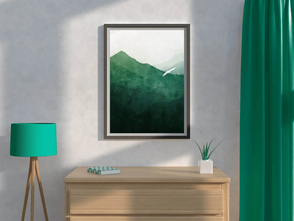 Mountain Forest Painting Wall Art - beink online art store