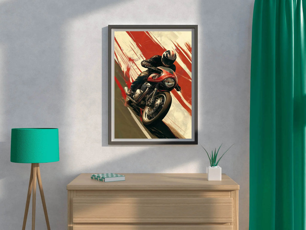 Motorcycle Race Wall Art - beink online art store