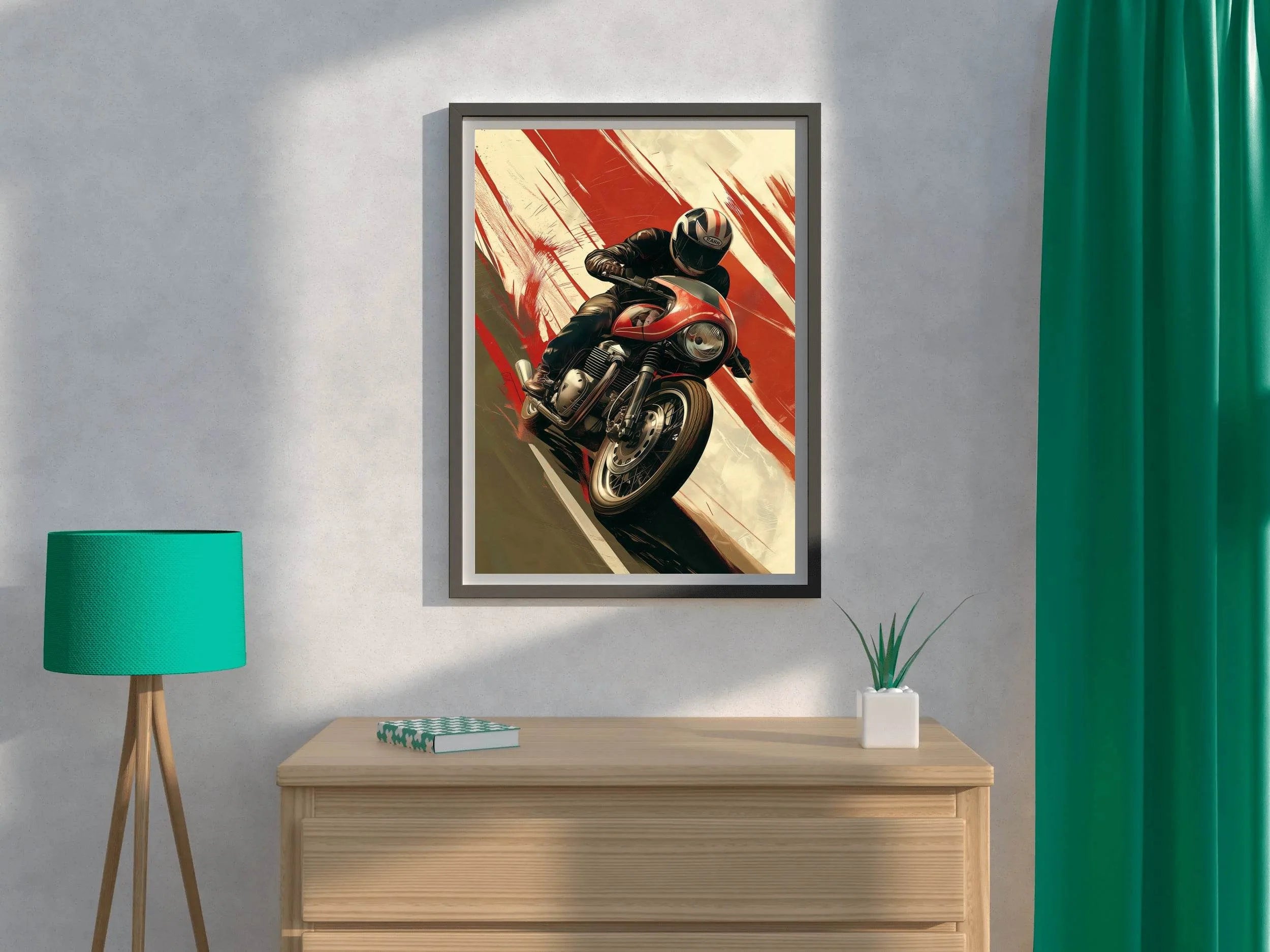 Motorcycle Race Wall Art - beink online art store