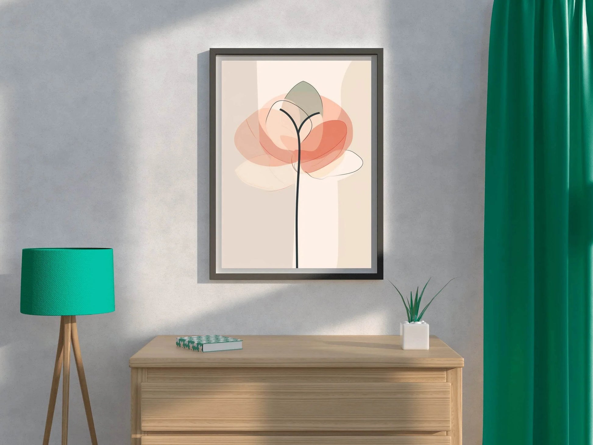 Light Colors Flower Painting Abstract Wall Art - beink online art store