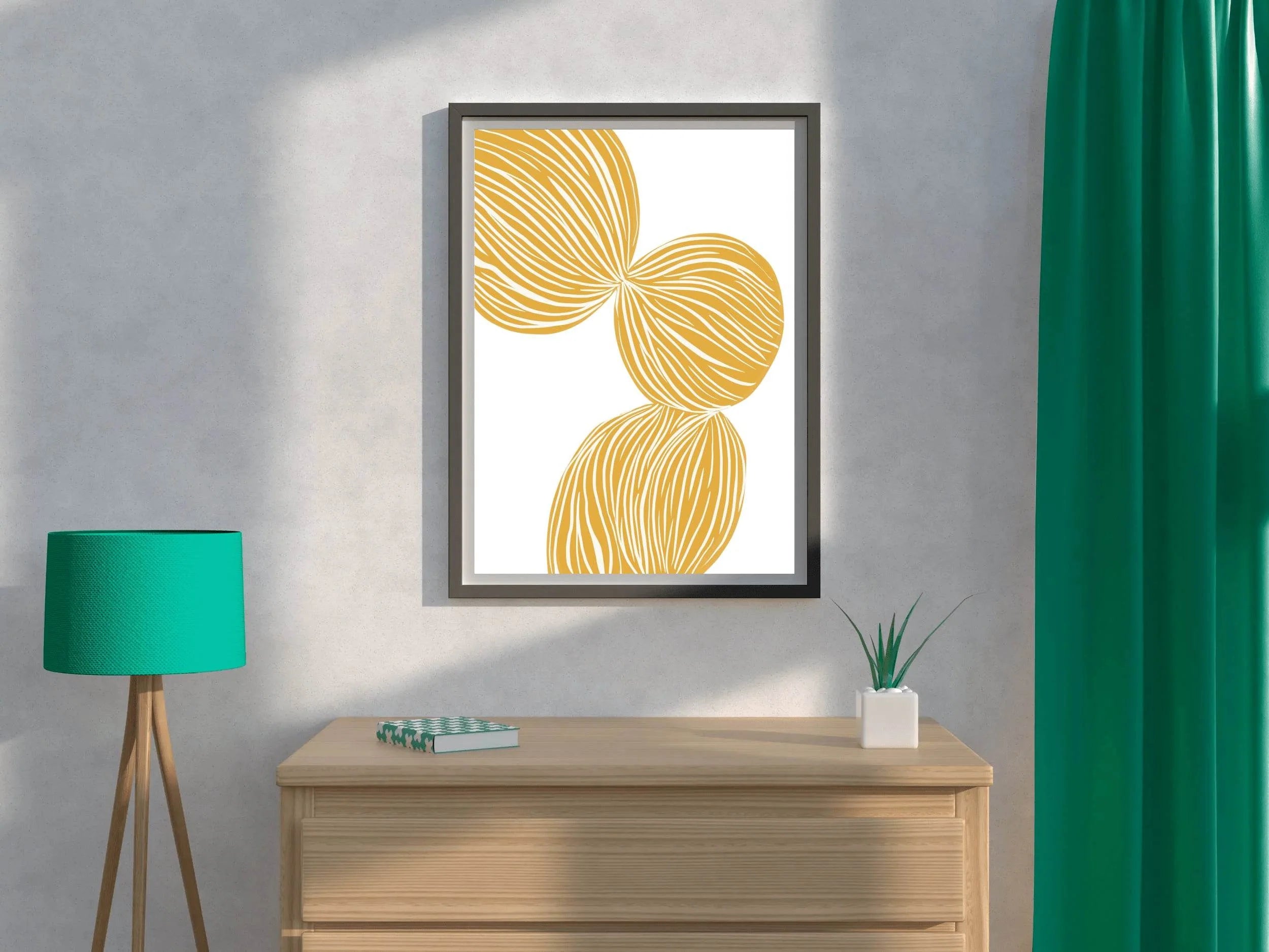 Yellow Braid Wall Art - beink online art store