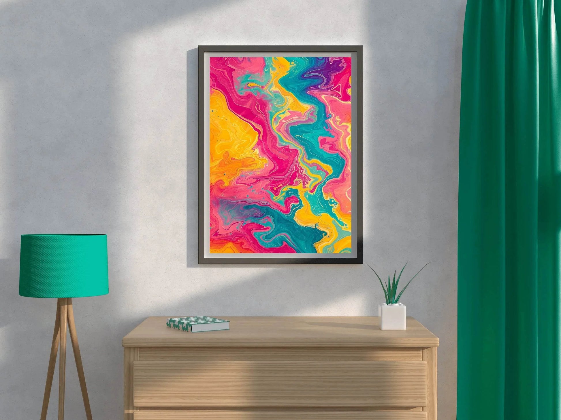 Vibrant Colorful Gradient Design Digital Art - beink online art store