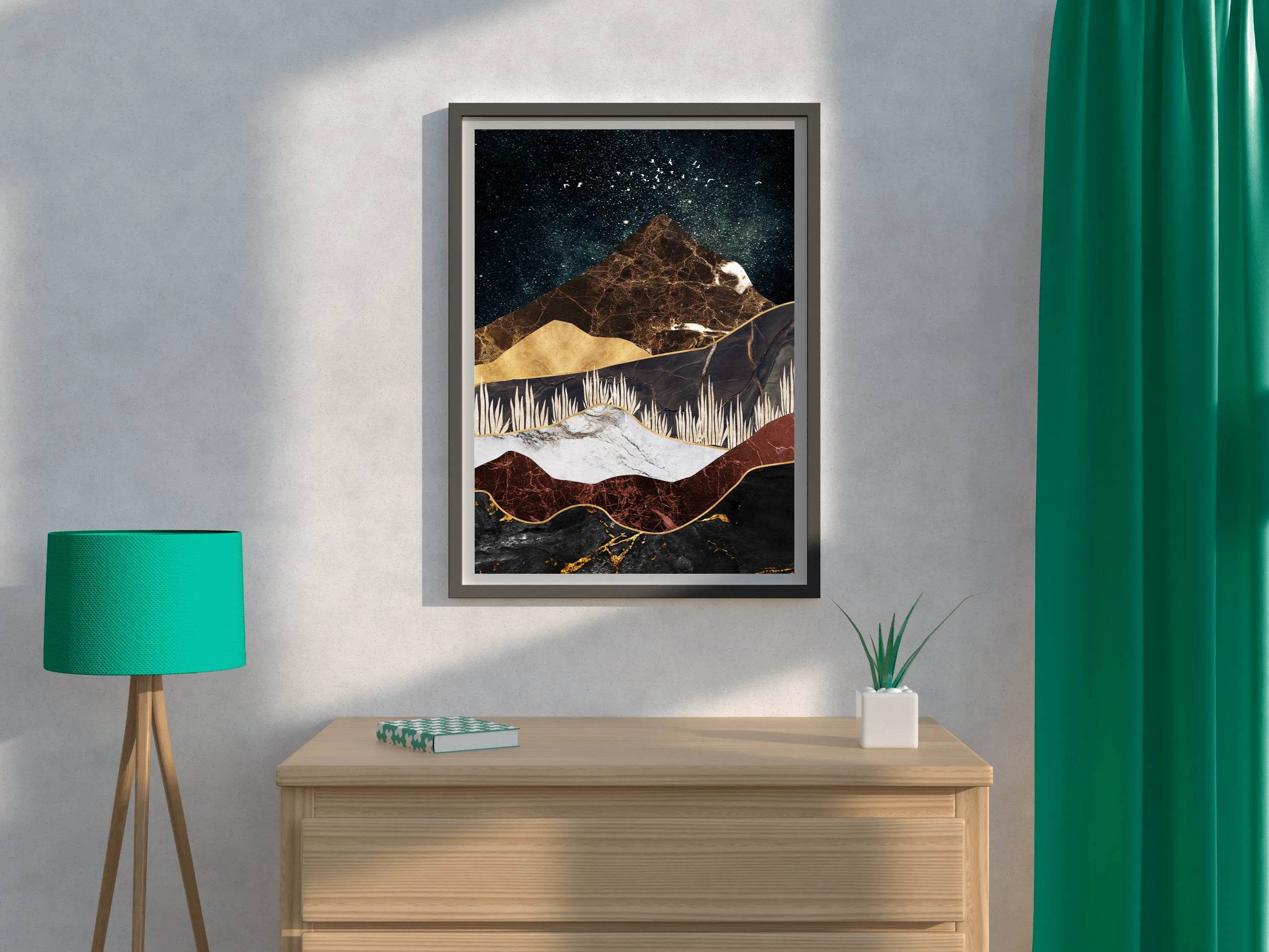 Marbled Mountain Modern Wall Art - beink online art store