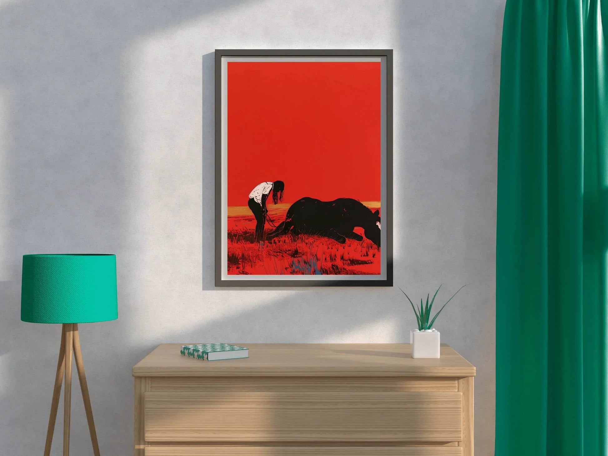 Sick Black Horse Wall Art - beink online art store
