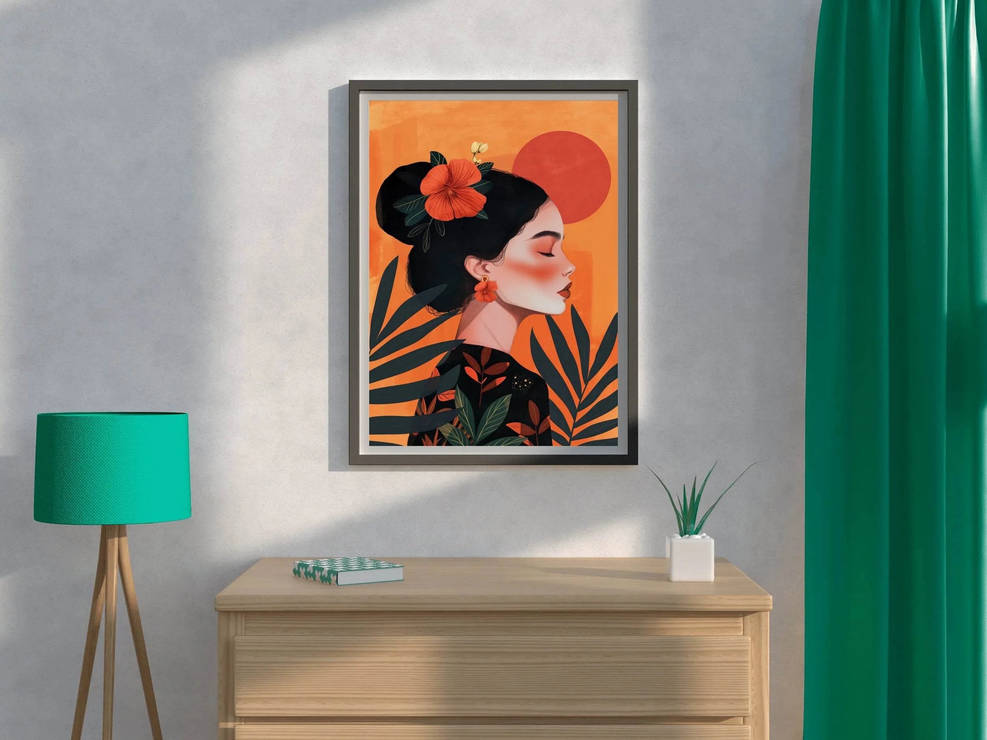 Anime Woman in The Sunset Wall Art - beink online art store