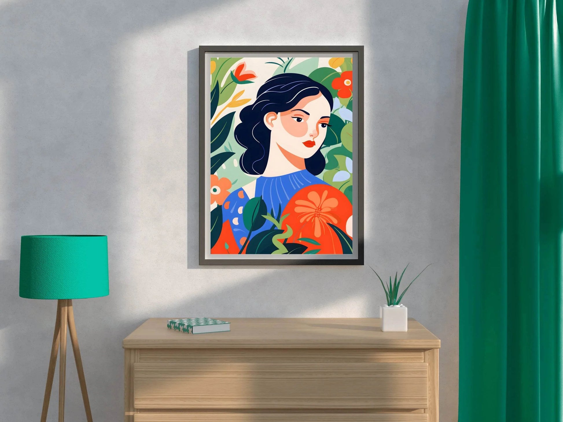 A Woman Painting Among Flowers - beink online art store