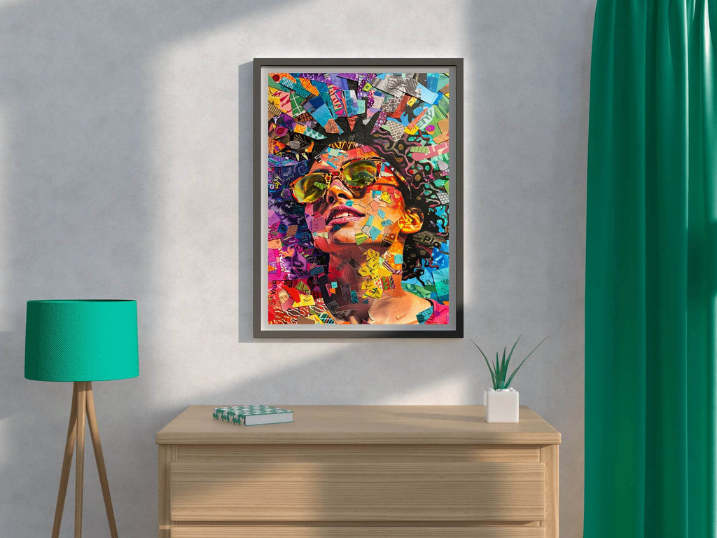 Autism Colorful Female Face Digital Art - beink online art store