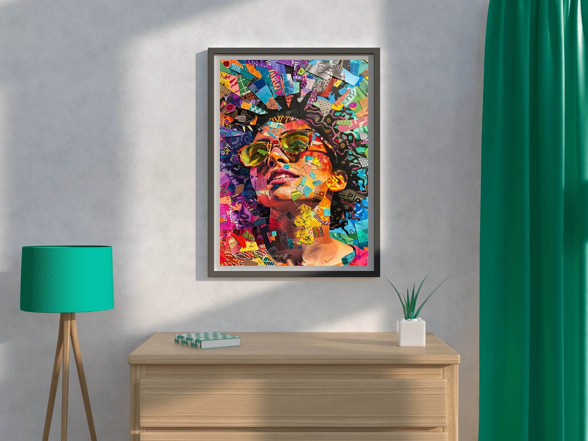Autism Colorful Female Face Digital Art - beink online art store