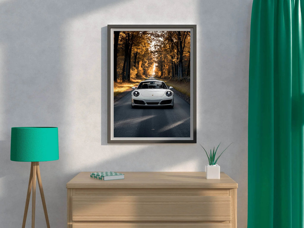 Porsche Carrera White Wall Art - beink online art store