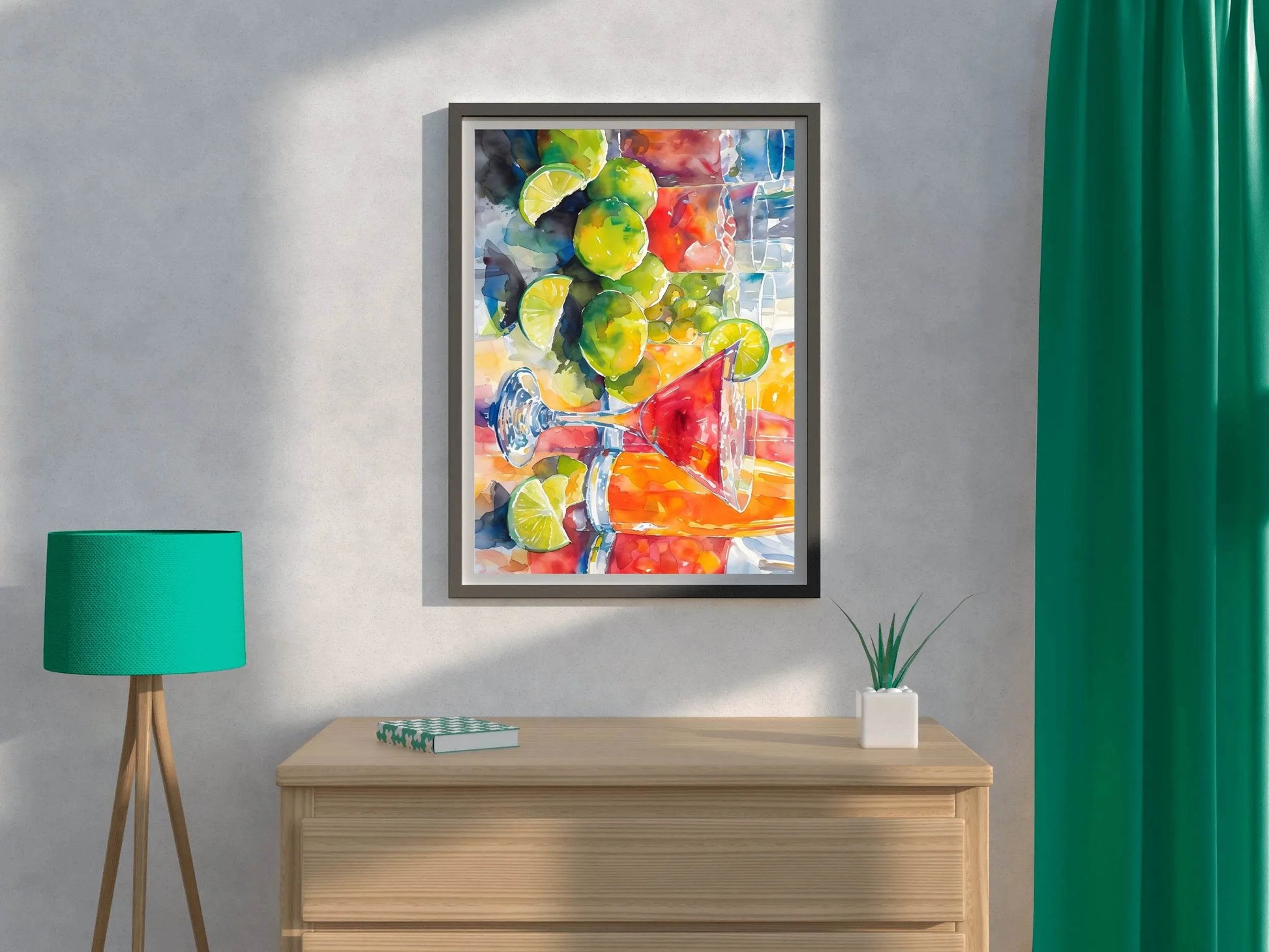 Fruit Wocktail Watercolor Painting Art - beink online art store
