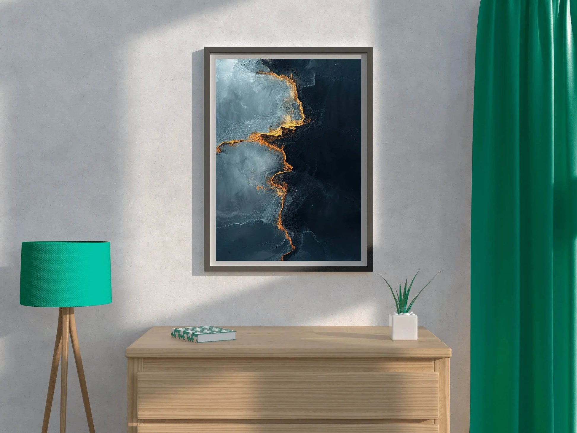 Black And Gold With Color Wall Art - beink online art store