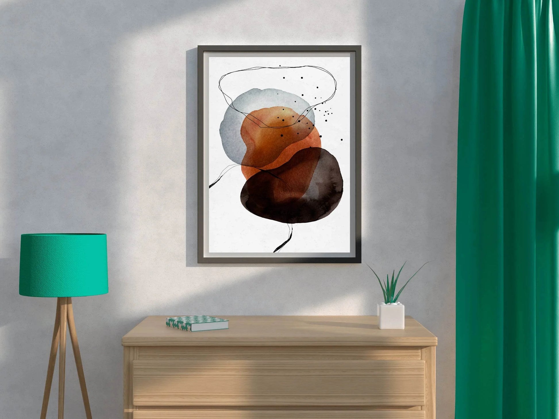 Boho Water Paint Abstract Wall Art - beink online art store