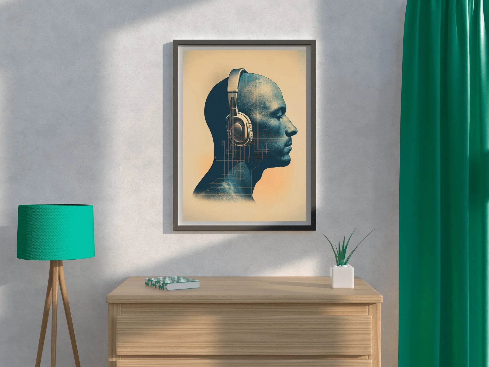 Thinking While Listening To Music Wall Art - beink online art store