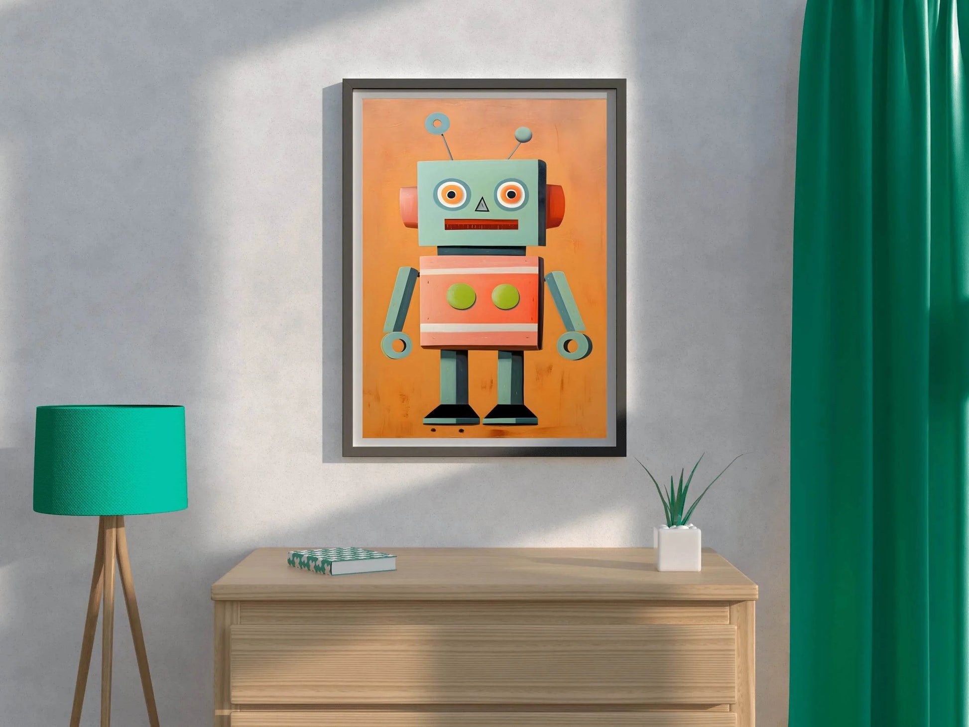 Vintage Toy Robot Kids Wall Art - beink online art store