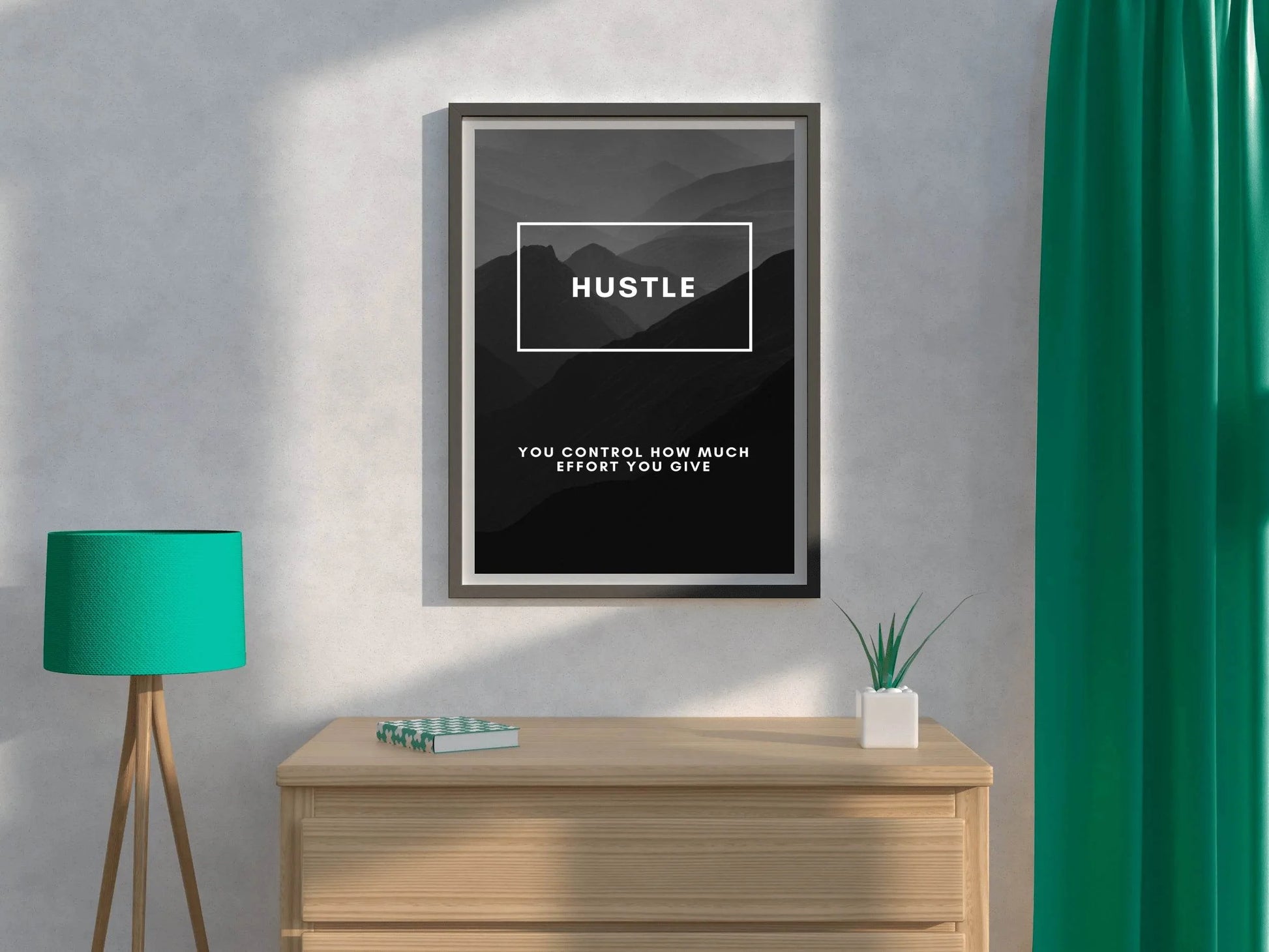 Hustle Mindset Motivational Wall Art - beink online art store