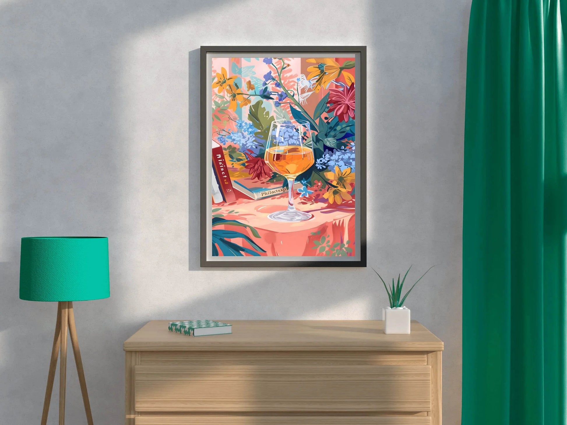 Cocktail Among the Flowers Wall Art - beink online art store