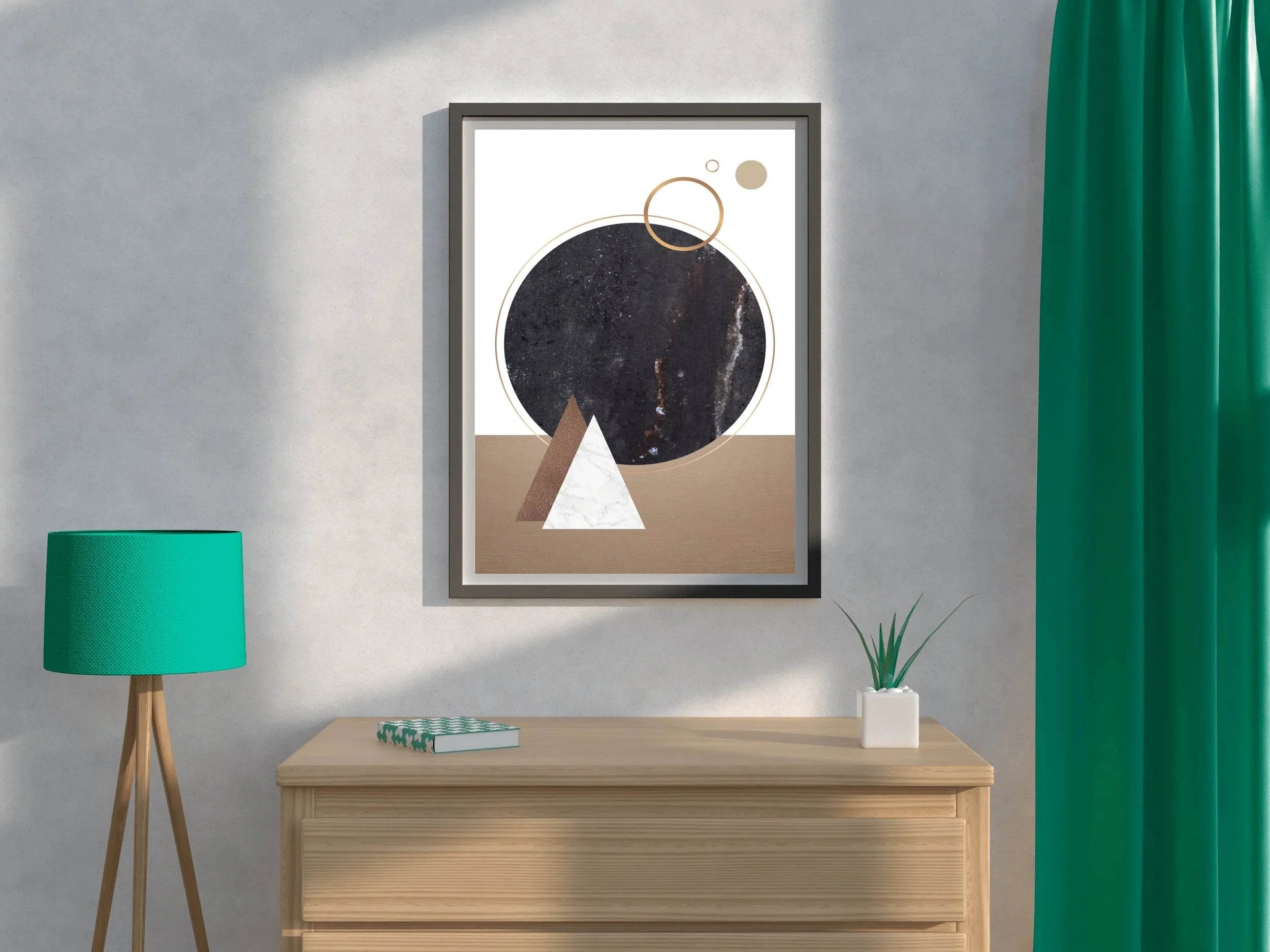 Geometric Circle Abstract Wall Art - beink online art store