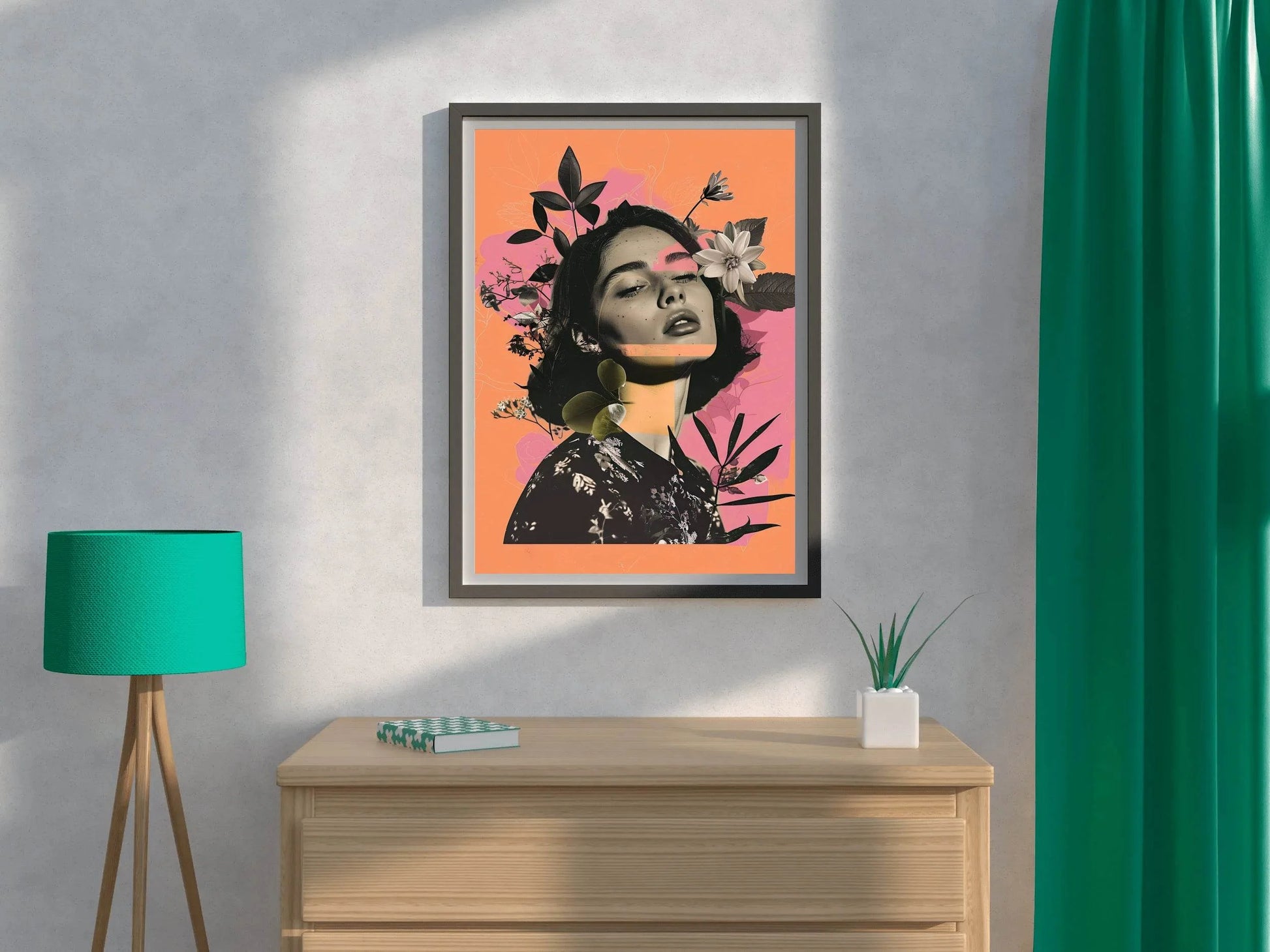 Girl Design Collage Premium Wall Art - beink online art store