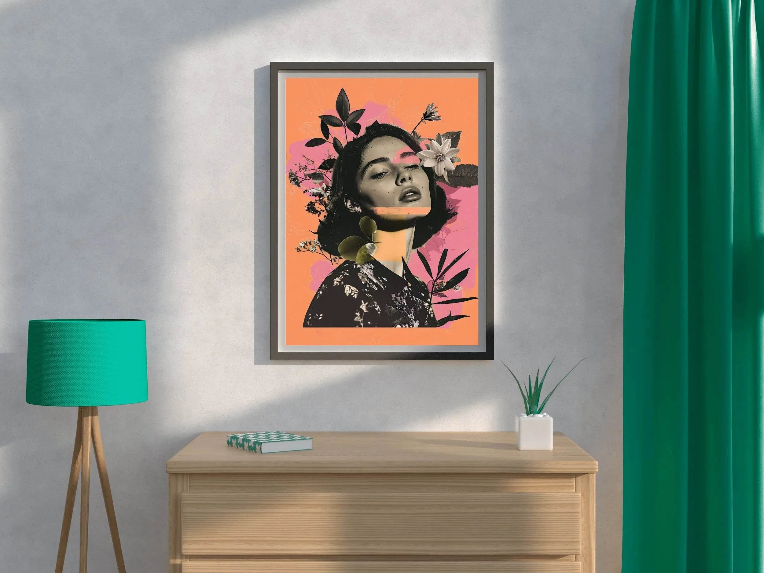 Girl Design Collage Premium Wall Art - beink online art store