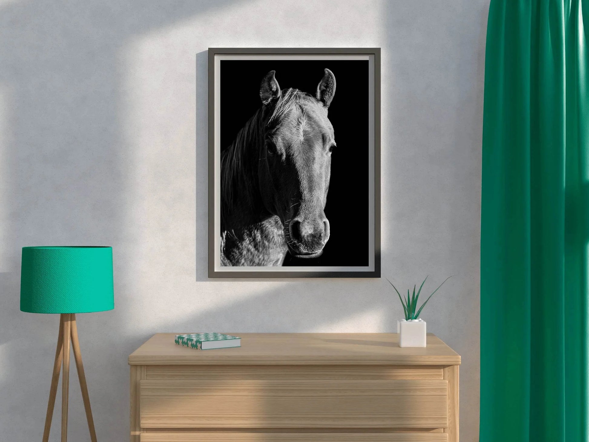 American Quarter Horse Black & White Wall Art - beink online art store
