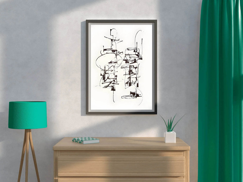 Calligraphic Chaos Modern Wall Art - beink online art store