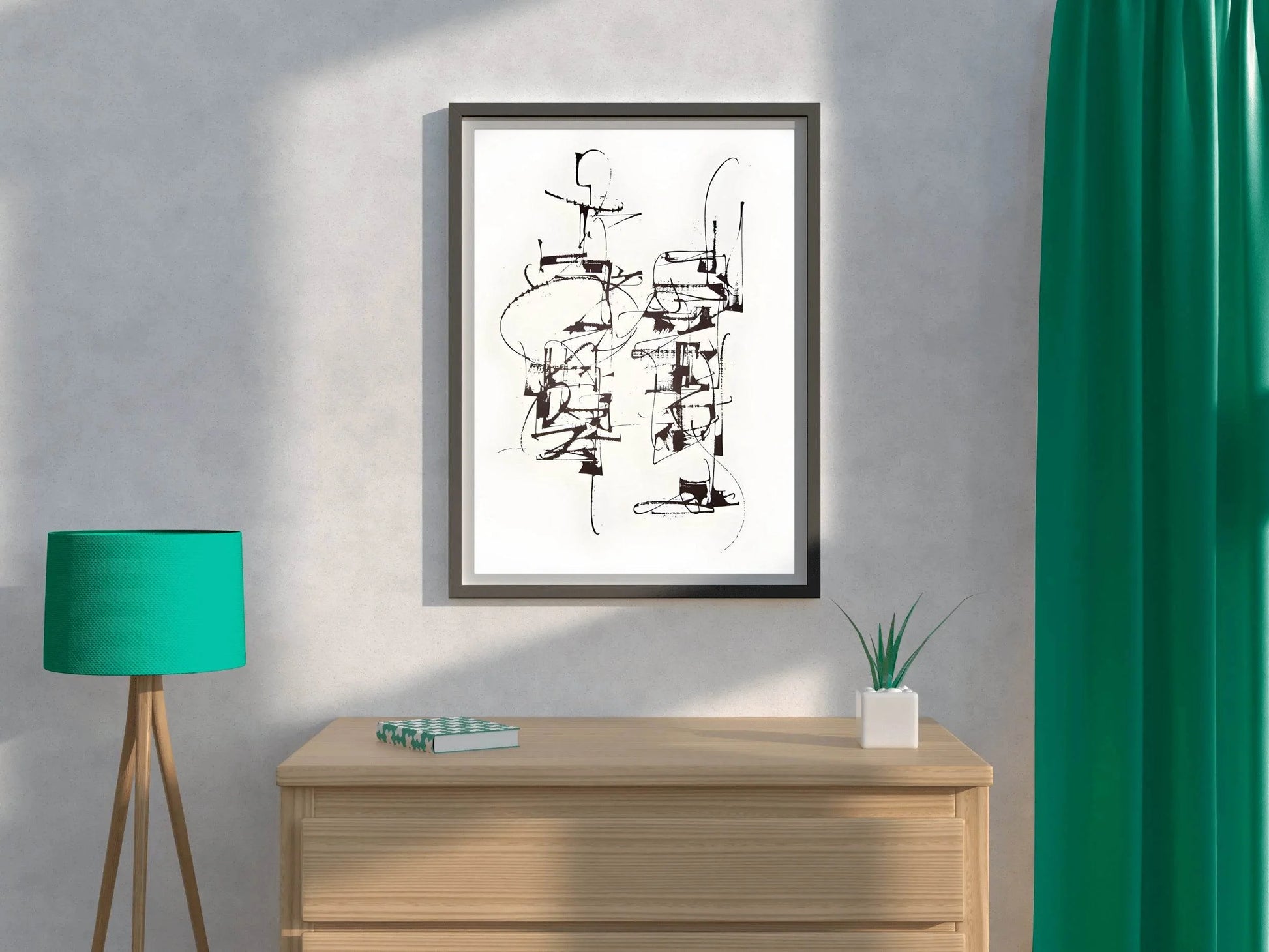 Calligraphic Chaos Modern Wall Art - beink online art store