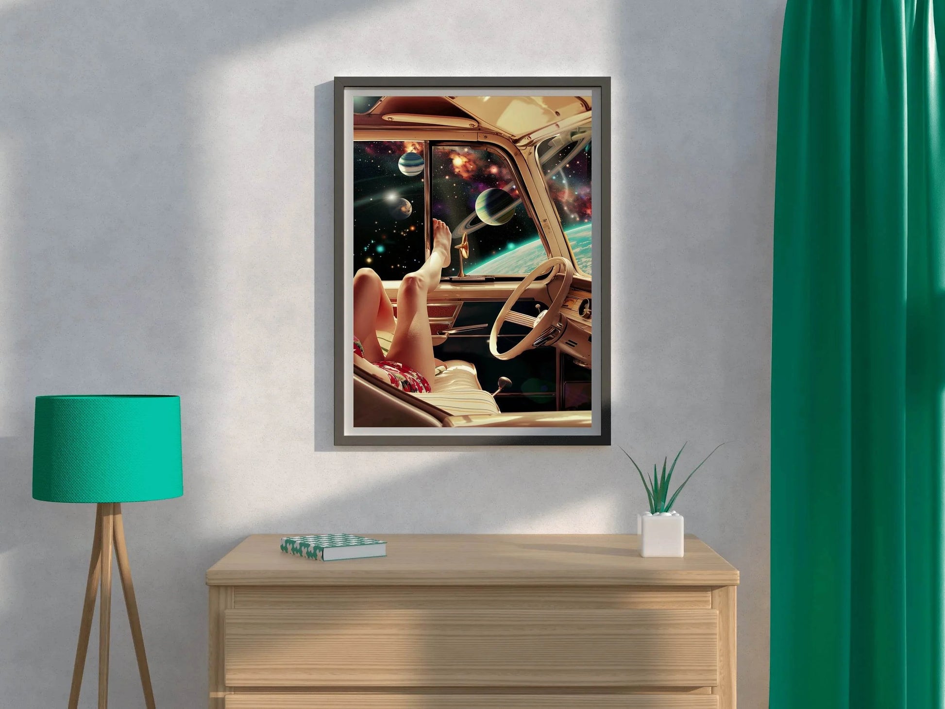 View Of Space From Inside The Car Wall Art - beink online art store