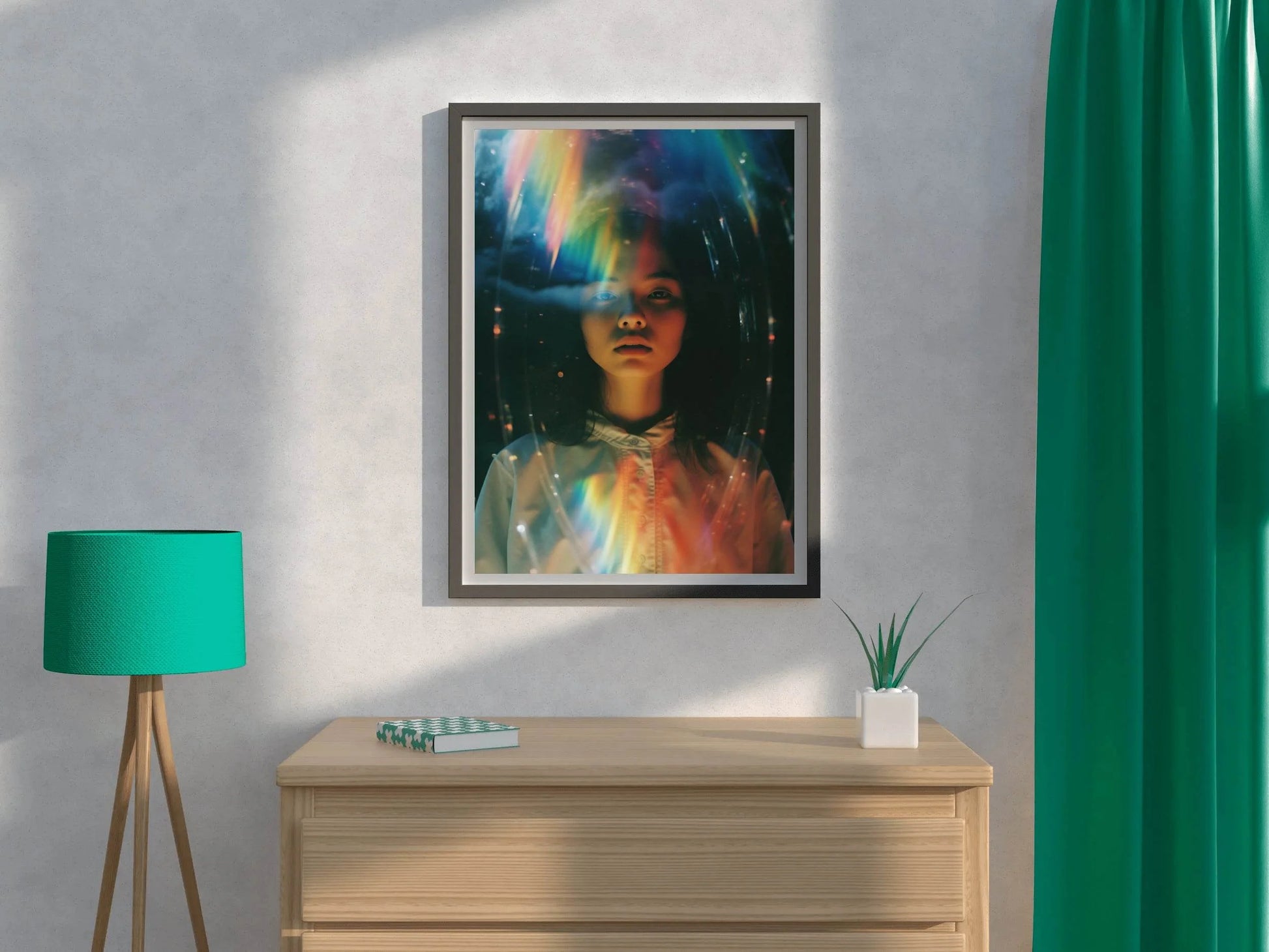 Colored Halos in The Mirror Wall Art - beink online art store