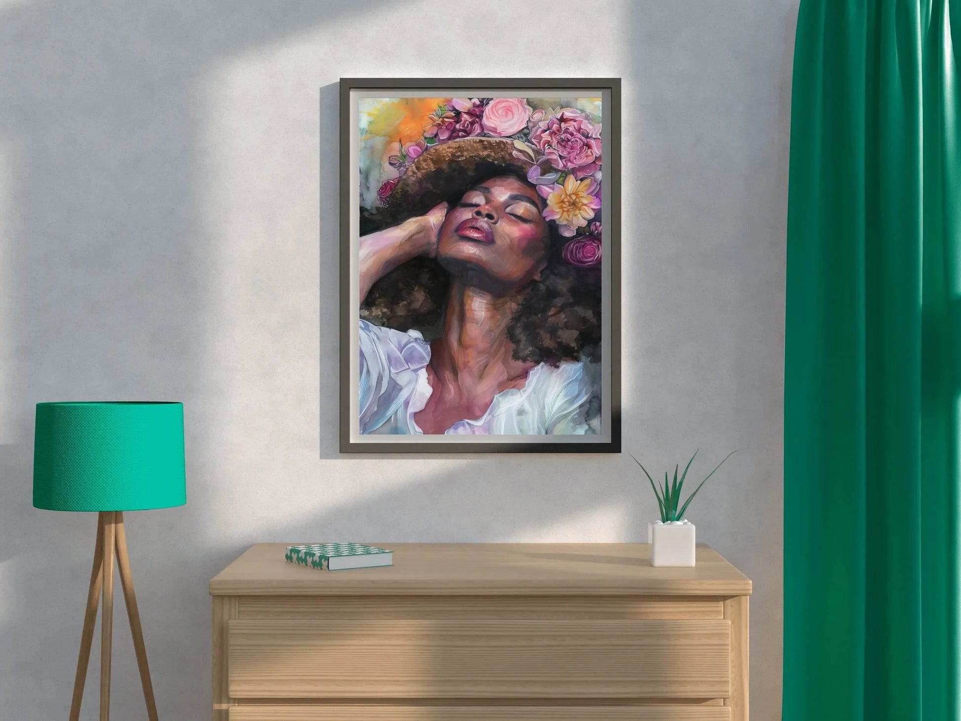 Elegant African Woman Canvas Wall Art - beink online art store