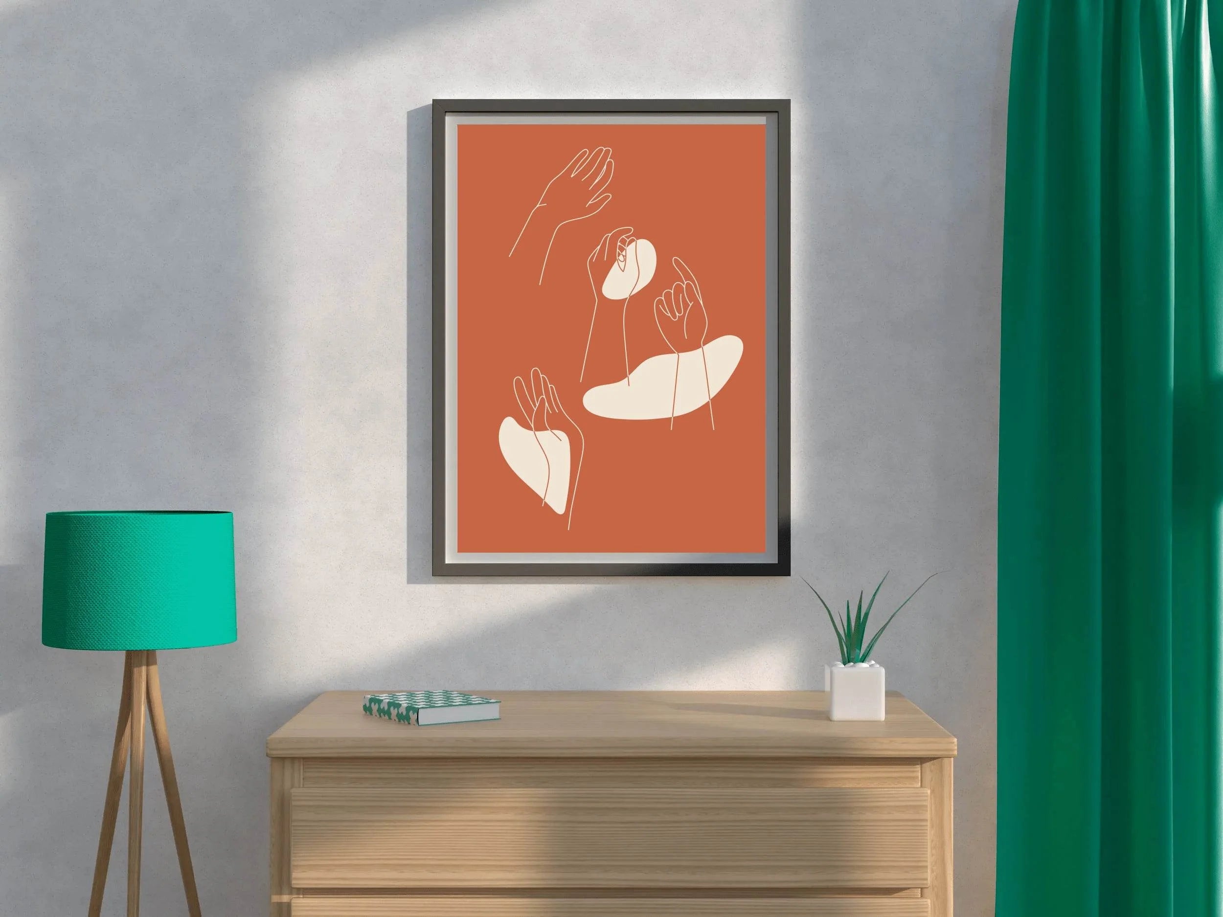 Hands Up Wall Art - beink online art store