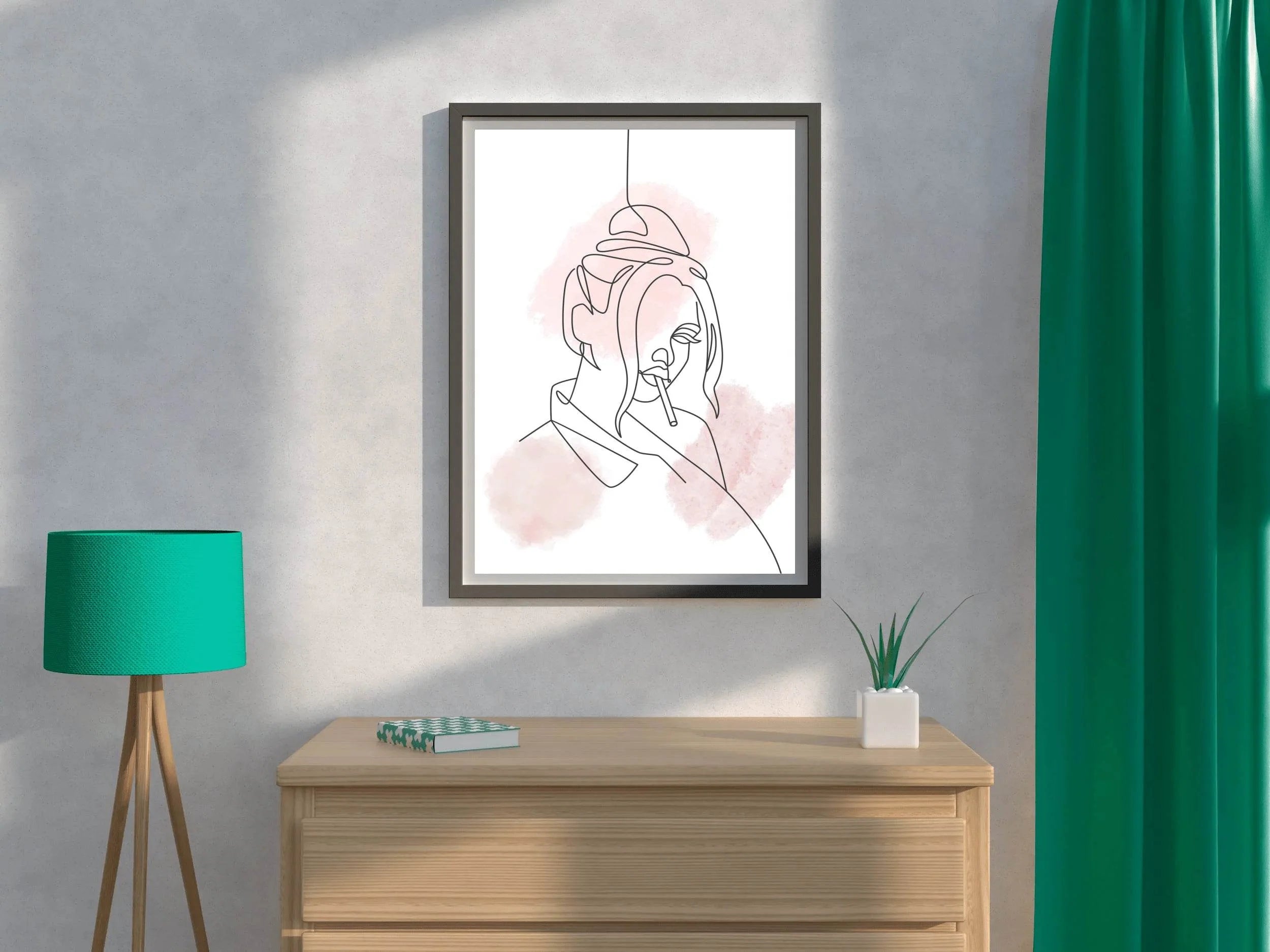 Smoking Woman Wall Art - beink online art store