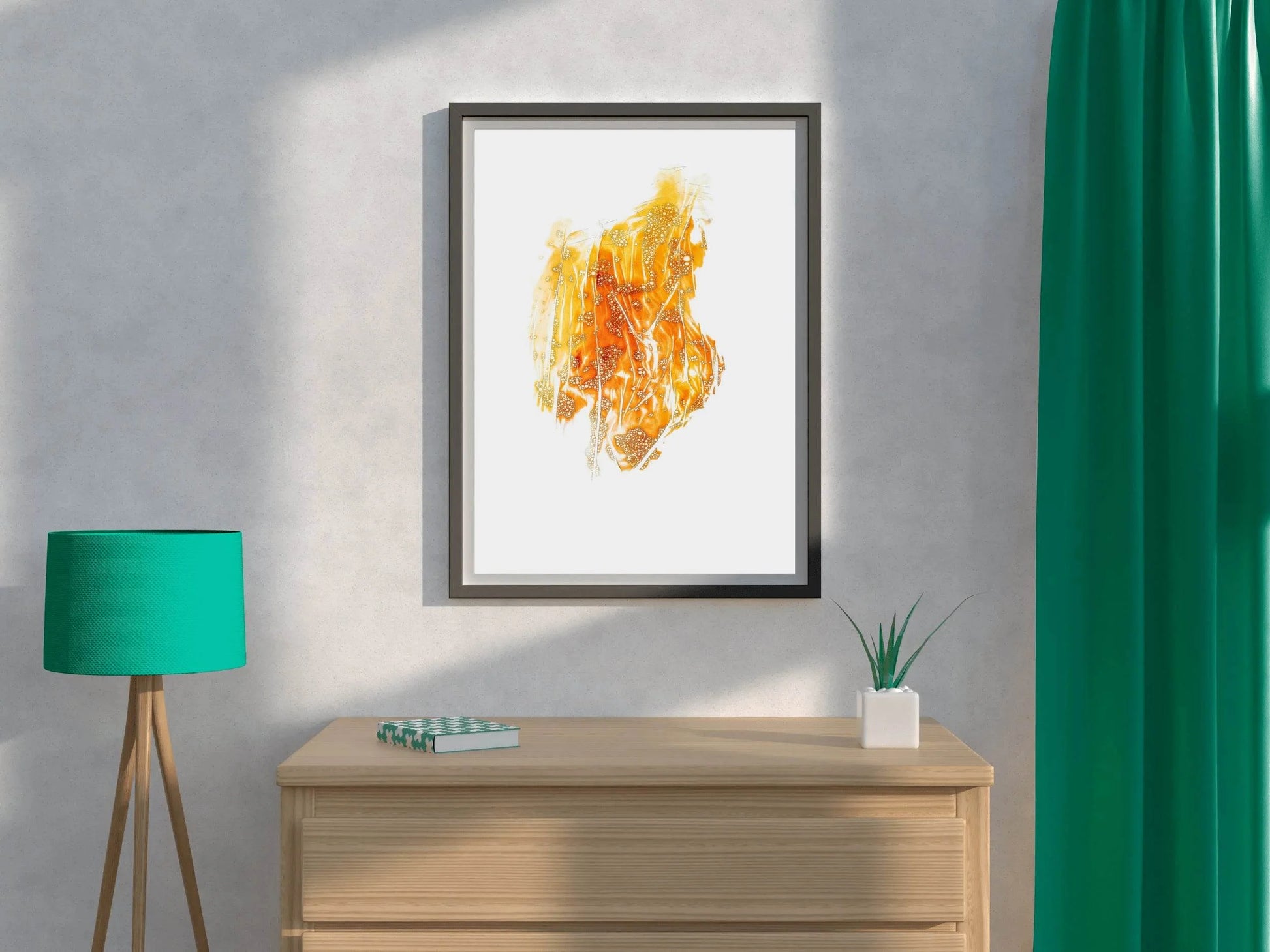 Water Paint with Bubbles Abstract Wall Art - beink online art store