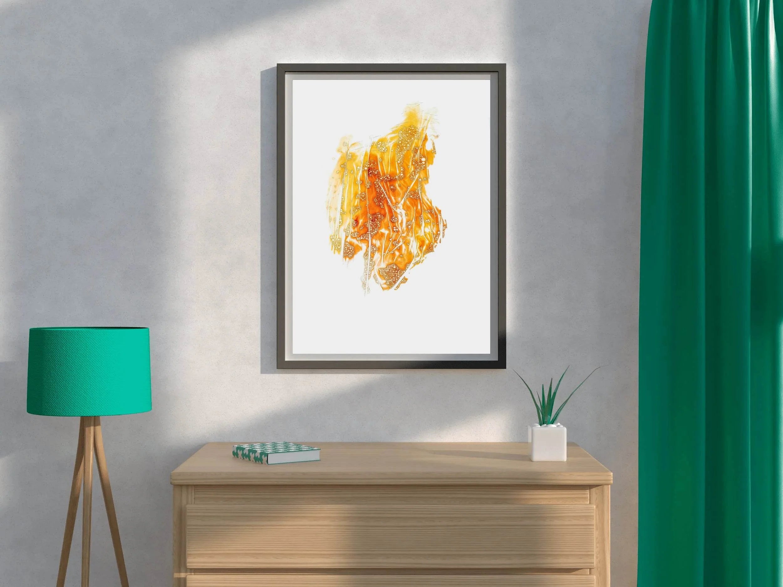 Water Paint with Bubbles Abstract Wall Art - beink online art store