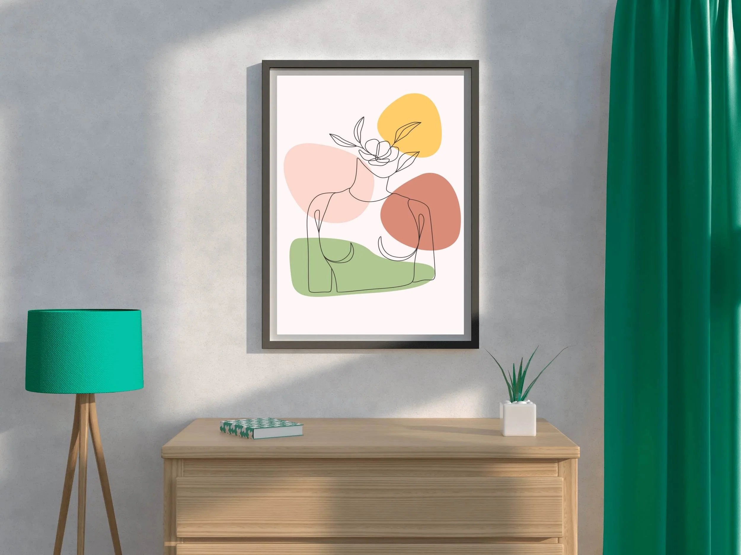 Minimal Female Torso Design Wall Art - beink online art store