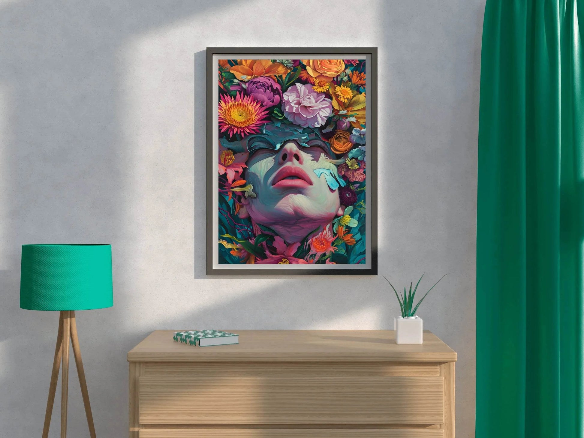 Girl Made Of Flower Wall Art - beink online art store
