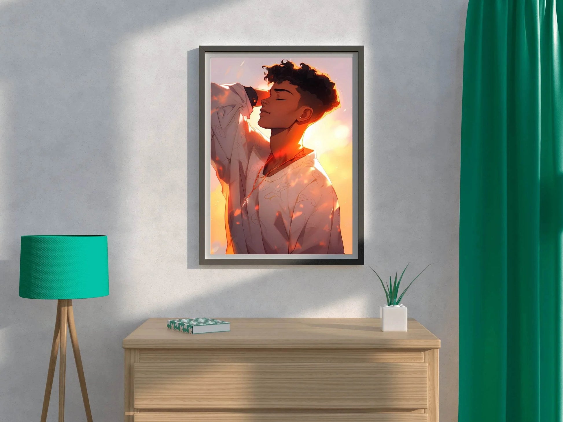 Anime Style Man Portrait Anime Wall Art - beink online art store