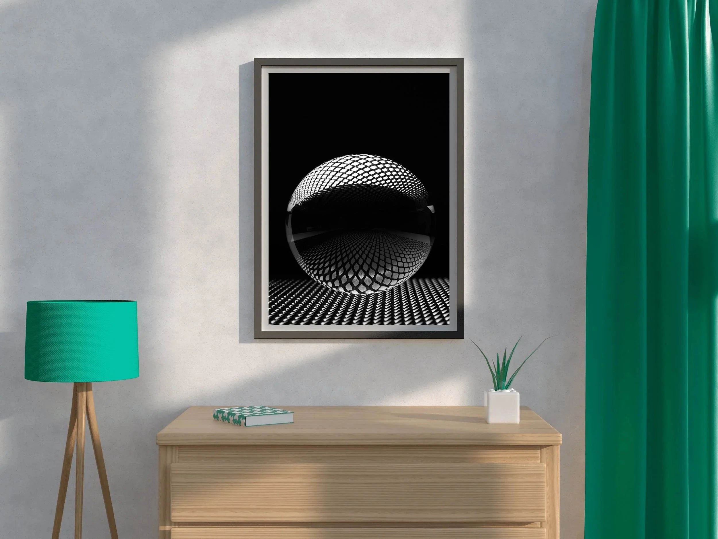 Lense Ball Black & White Wall Art - beink online art store
