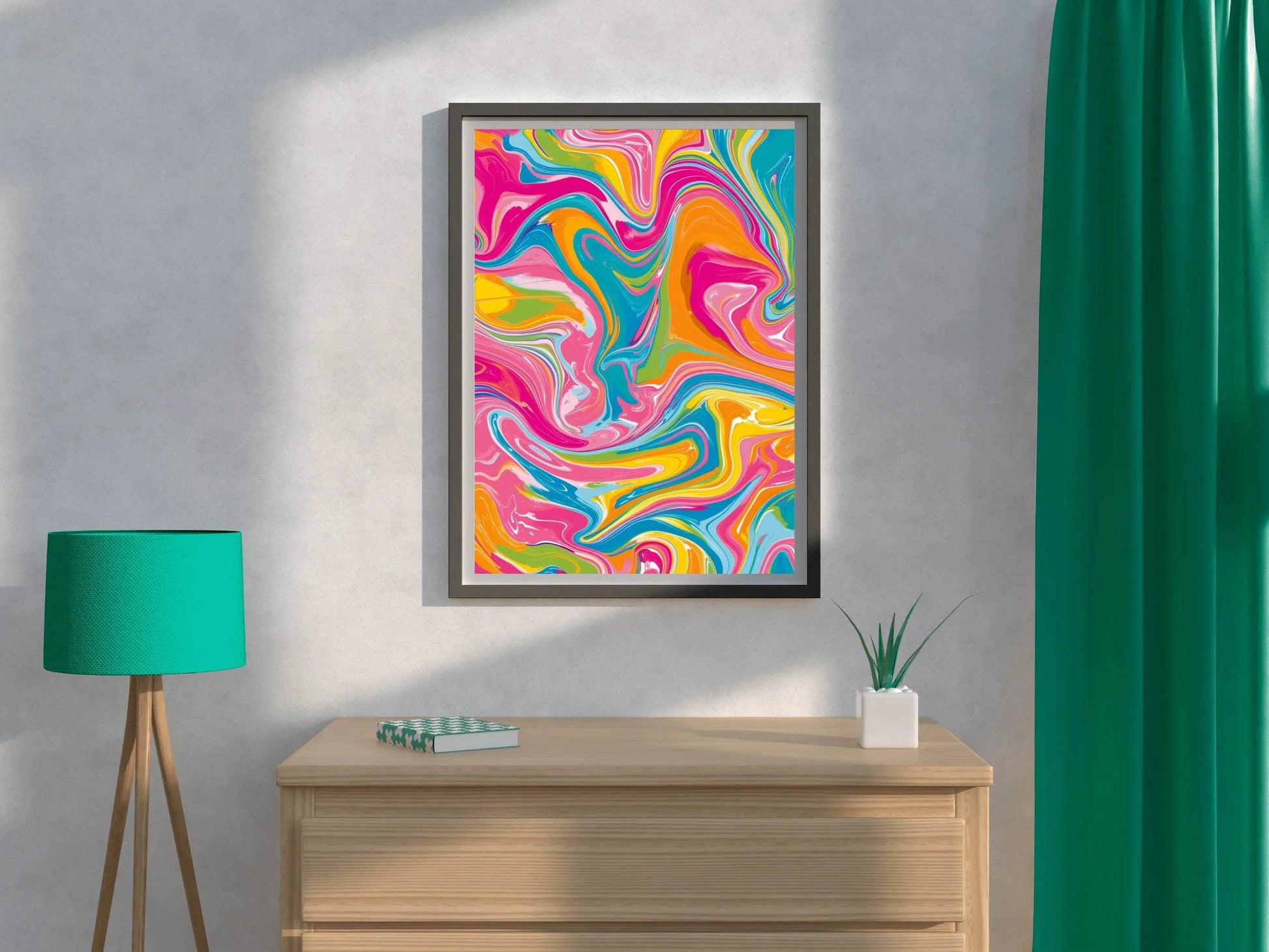 Colorful Oil Painting Background Digital Art - beink online art store