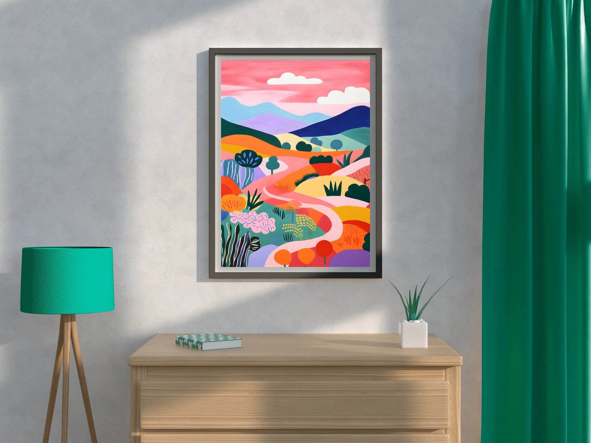 Desert Path Painting Wall Art - beink online art store